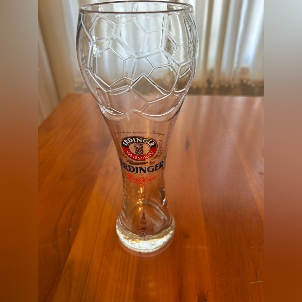 Erdinger Weissbrau Tall Beer Glass 2018 Soccer Ball